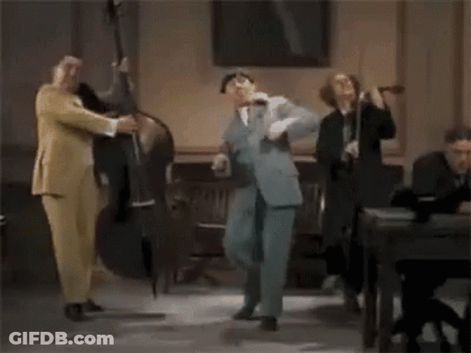 Three Stooges Orchestra Dancing GIF