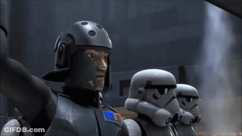 Three Stormtroopers One With Number 3 GIF