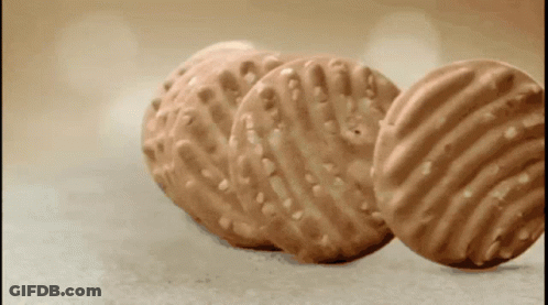 Three Striped Cookies Close Up GIF