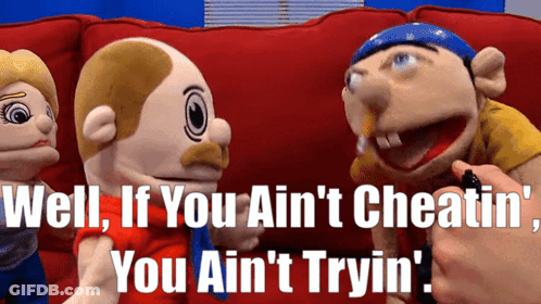 Three Stuffed Animals On Red Couch GIF