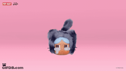 Three Stuffed Animals With Pop Mart Logo GIF