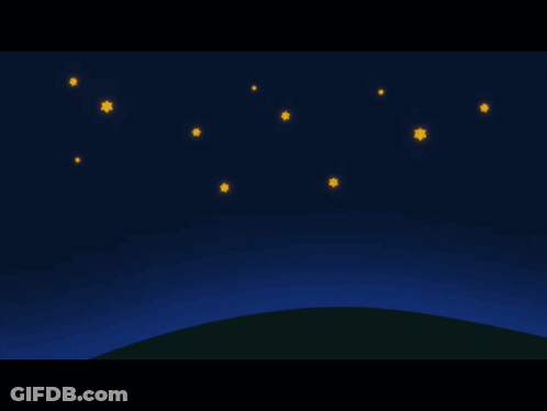 Three Stuffed Rabbits Are Sitting In A Blue Car At Night GIF