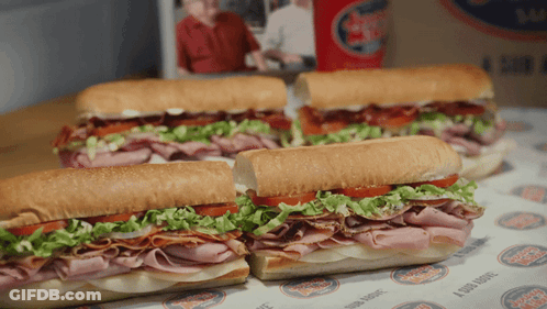 Three Sub Sandwiches GIF