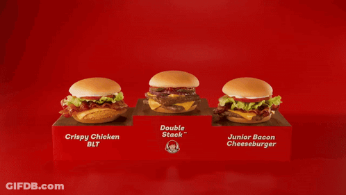 Three Types Of Wendy's Burgers GIF