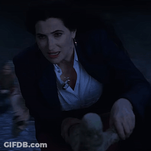Three Witches Flying In Front Of Full Moon GIF
