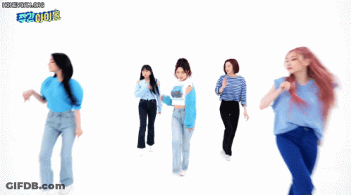 Three Women Are Dancing In Front Of A White Background And The Words Honeycam.org Are On The Bottom GIF