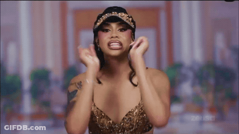 Three Women In Bikinis Standing In Living Room GIF