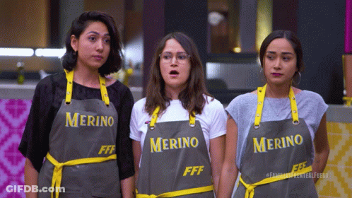 Three Women In Merino Aprons GIF