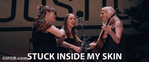 Three Women Singing And Playing Guitars Stuck Inside My Skin GIF