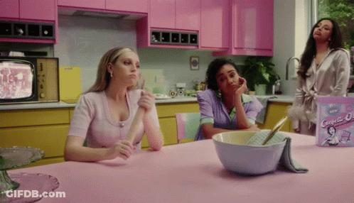 Three Women Sitting At Table With Crispette Oats GIF