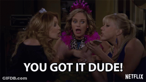Three Women Watching Cell Phone GIF