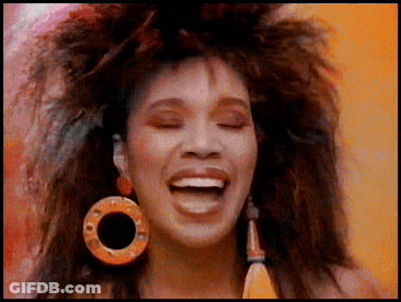Three Women With Mouths Open In Front Of Striped Wall GIF