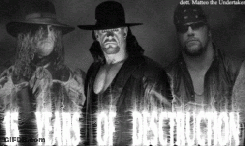 Three Wrestlers 5 Years Of Destruction GIF