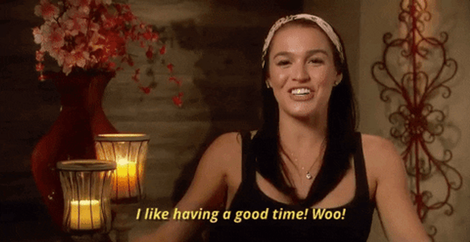 Thrilled Alexis Shaking Chest The Bachelor GIF