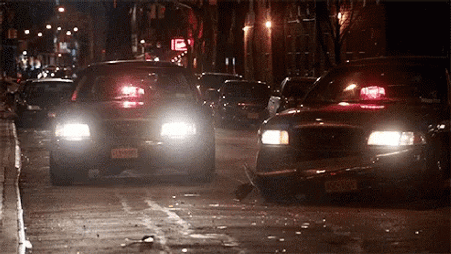 Thrilled Chasing Police Car GIF