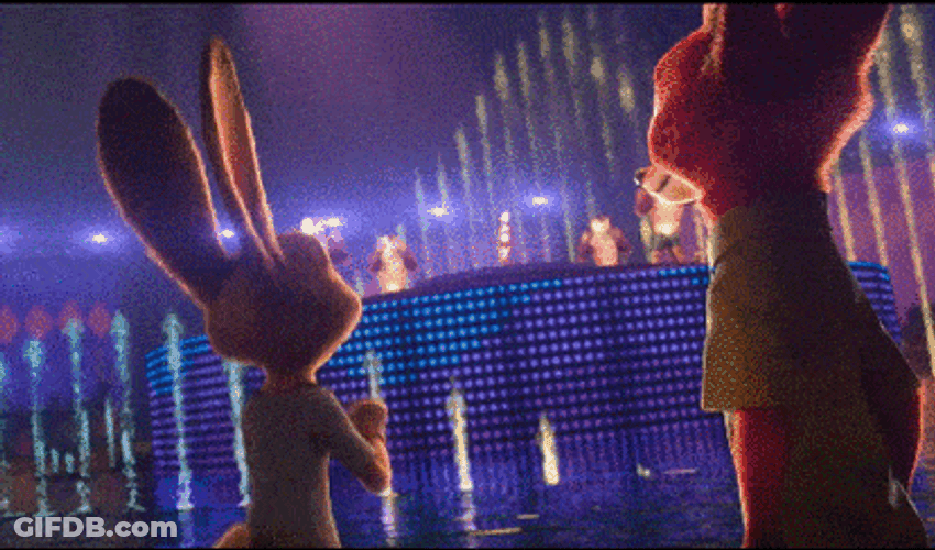 Thrilled Judy Hopps Jumps GIF
