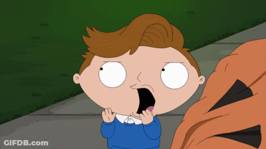 Thrilled Stewie Griffin Long Hair Applause GIF