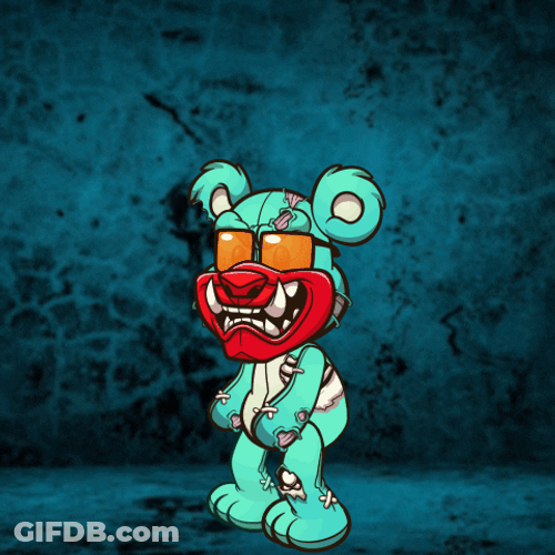 Thriller Dance Scary Bear GIF
