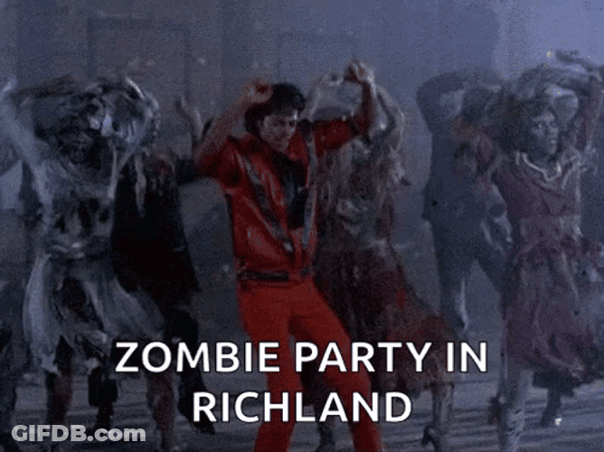 Thriller Dance Zombie Party GIF