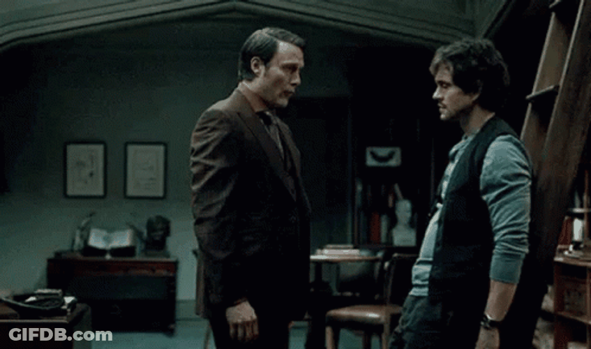 Thrilling Hannibal Scene Mads Hugh GIF