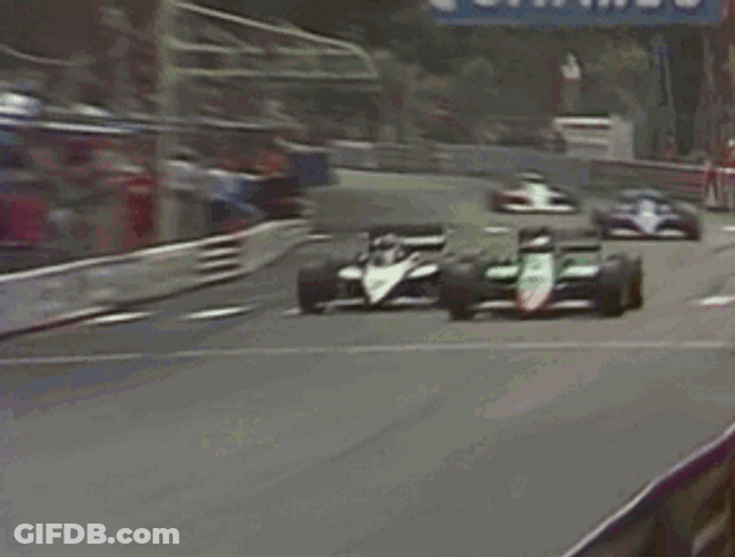 Thrilling Monaco F1 Race GIF