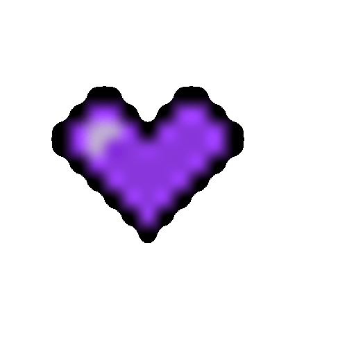 Throbbing PIxelated Purple Heart GIF