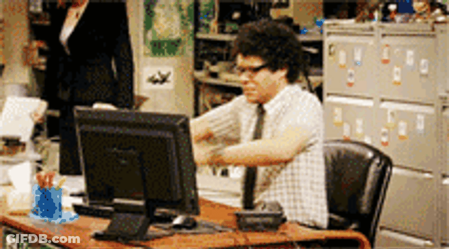 Throw Computer Maurice Moss The IT Crowd GIF