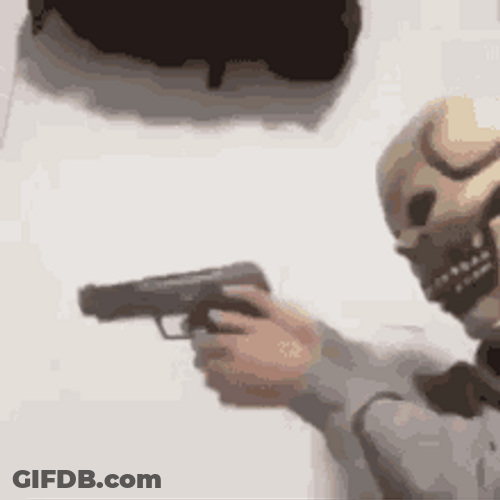 Throw Gun Reload Funny Shooting GIF