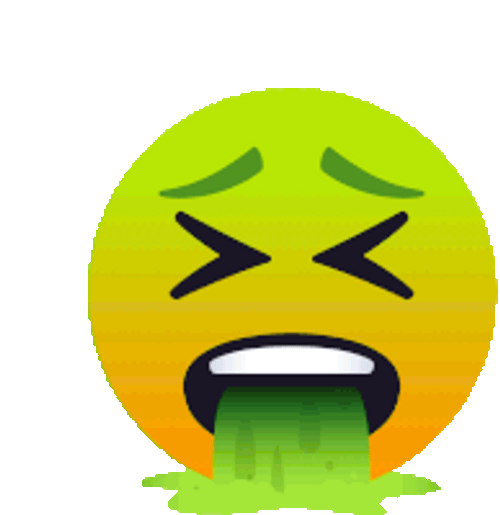 Throw Up Emoji Green Face Vomit GIF