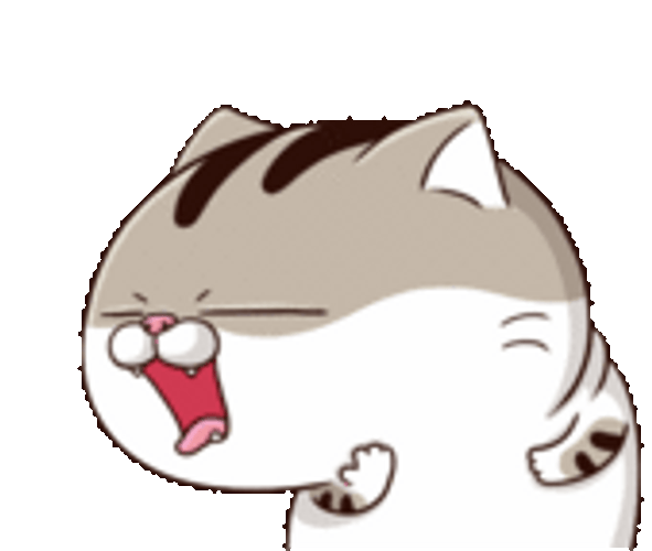 Throw Up Grey Animated Striped Cat GIF