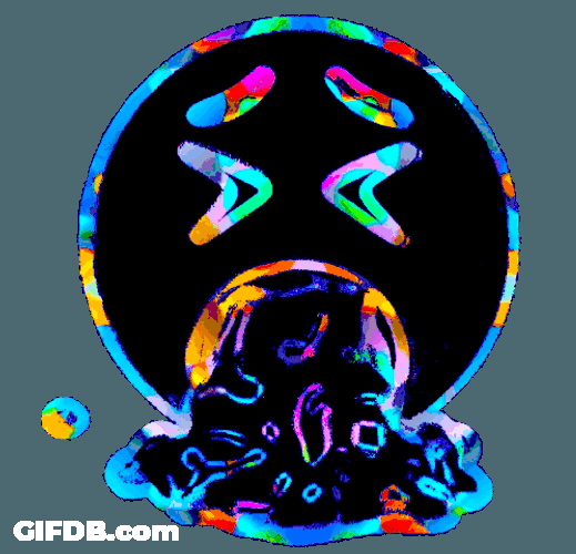 Throw Up Rainbow Emoji Effect GIF