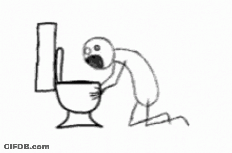 Throw Up Toilet Doodle Sketch GIF