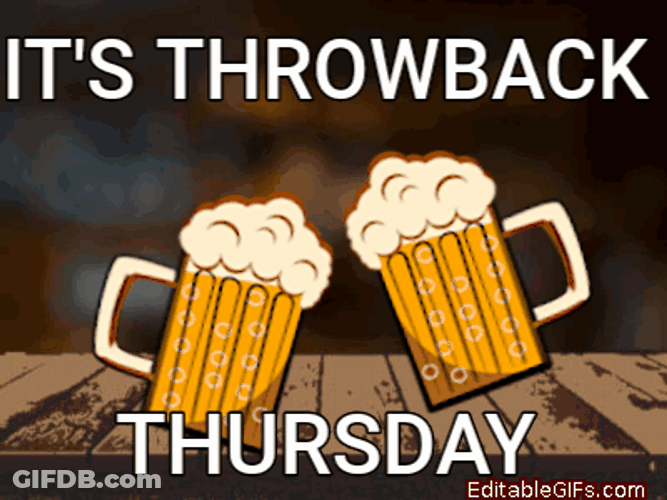 Throwback Thursday Beer Mug Cheers GIF
