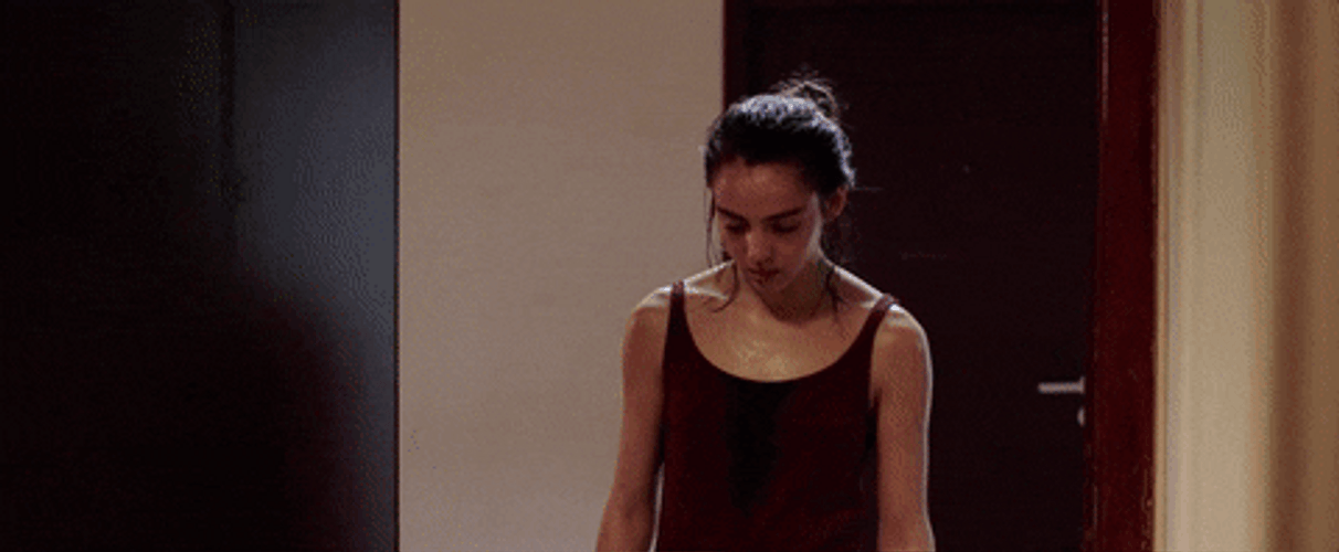 Throwing Blue Paint To Woman GIF