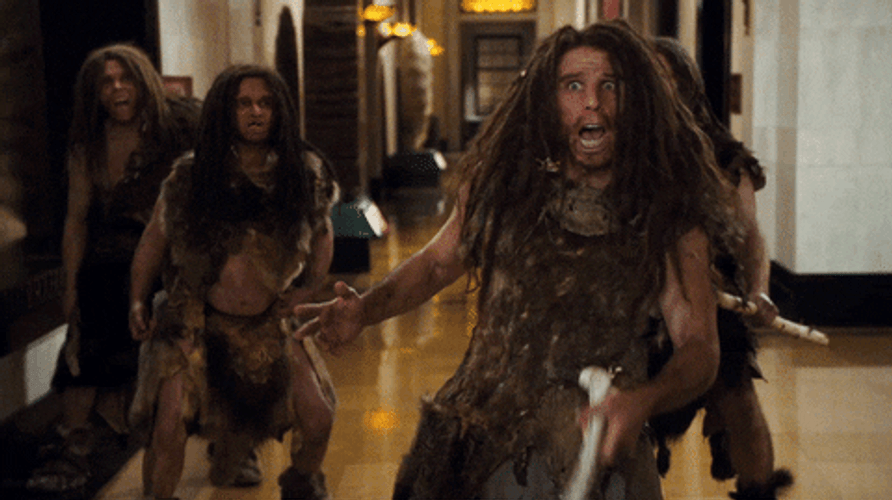 Throwing Bones Inside Museum GIF