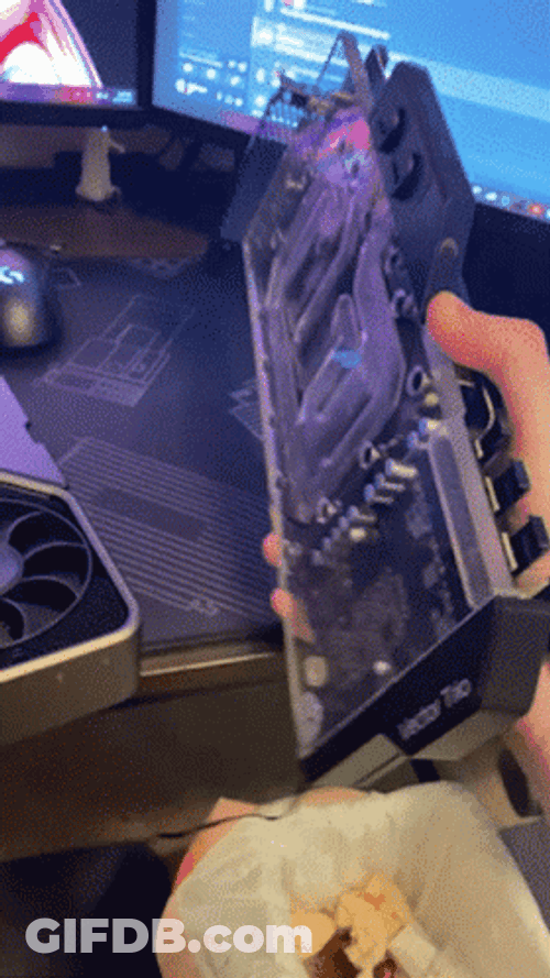 Throwing Computer Gpu In Trash Garbage GIF