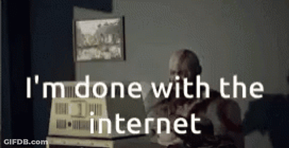 Throwing Computer Im Done With The Internet GIF