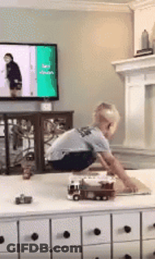 Throwing Computer Laptop By Kid GIF