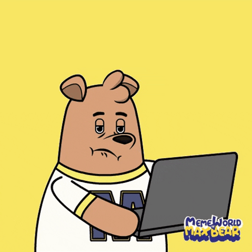 Throwing Computer Laptop By Morning Max Bear GIF