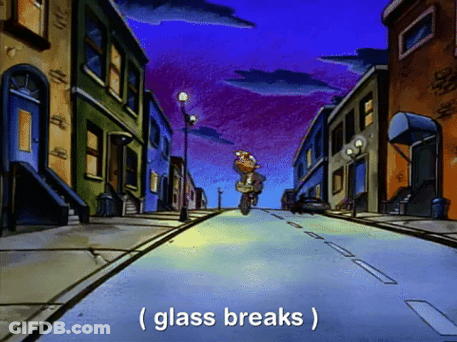Throwing Newspaper Glass Breaking Fail GIF