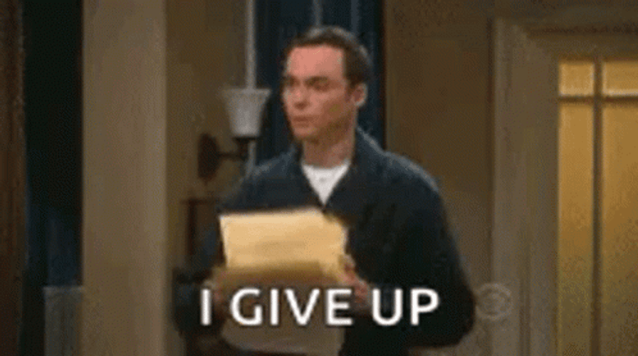 Throwing Papers Sheldon I Give Up GIF