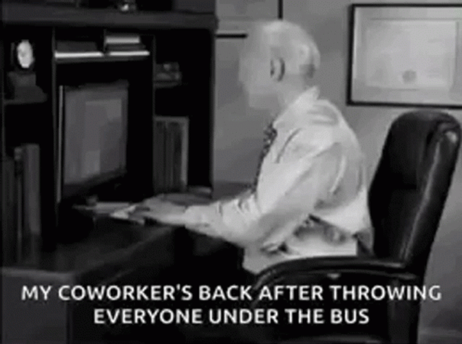 Thrown Under The Bus Back Pain GIF