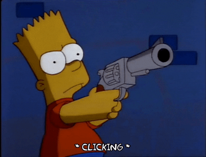 Throws Gun Bart Simspon GIF