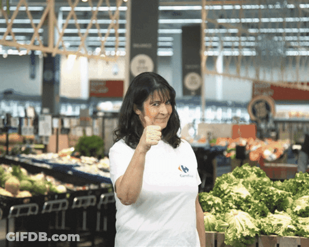 Thumb Up Grocery Shopping GIF