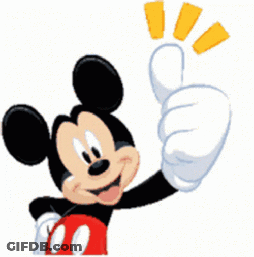 Thumb Up Mickey Mouse GIF