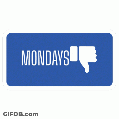 Thumbs Down Monday Blues GIF