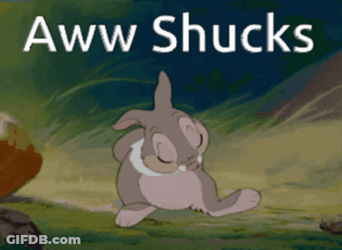 Thumper Aww Shucks GIF