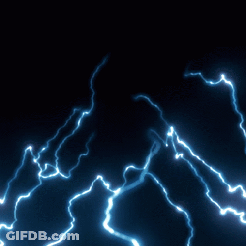 Thunder Blue Lightning Black GIF