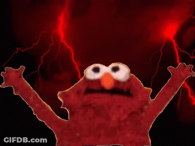 Thunder Elmo Intense GIF