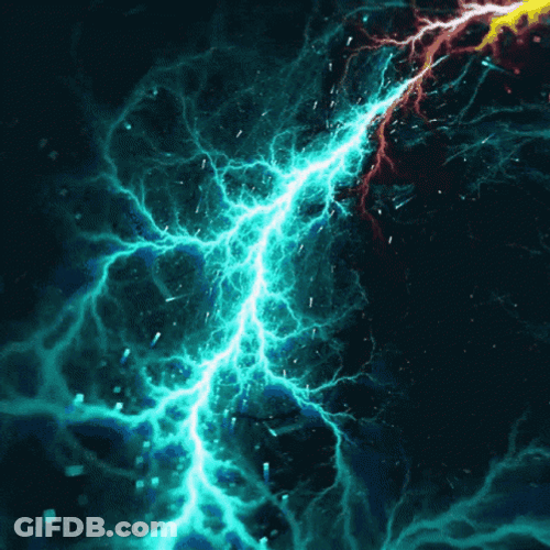 Thunder Illusion Blue Lightning GIF